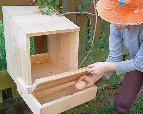 Nido per galline ovaiole in legno pollaio gabbia ricovero sala covatrice scivolo con coperchio