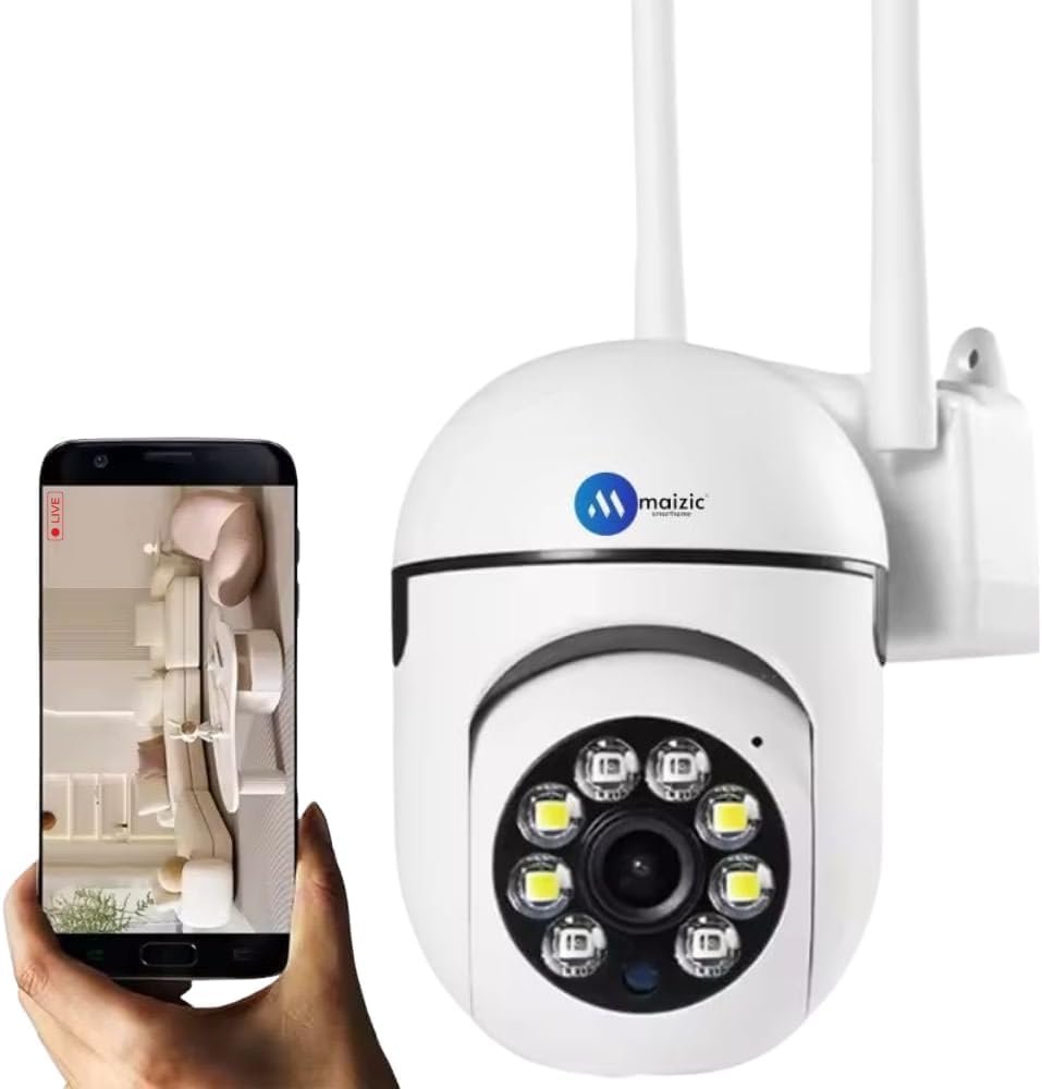 3 MP FHD WiFi Indoor Mini Fox Ptz Security Camera with Color Night Vision, 360๏ฟฝ Ptz Rotation, Motion Tracking Two Way Audio and Multi Users View