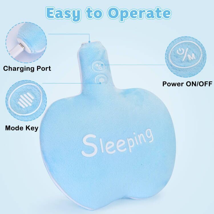 Vista 6 de Chupete de sueño para bebé con vibración suave, almohadilla de colchón vibratoria portátil para recién nacidos y bebés, temporizador, regalo