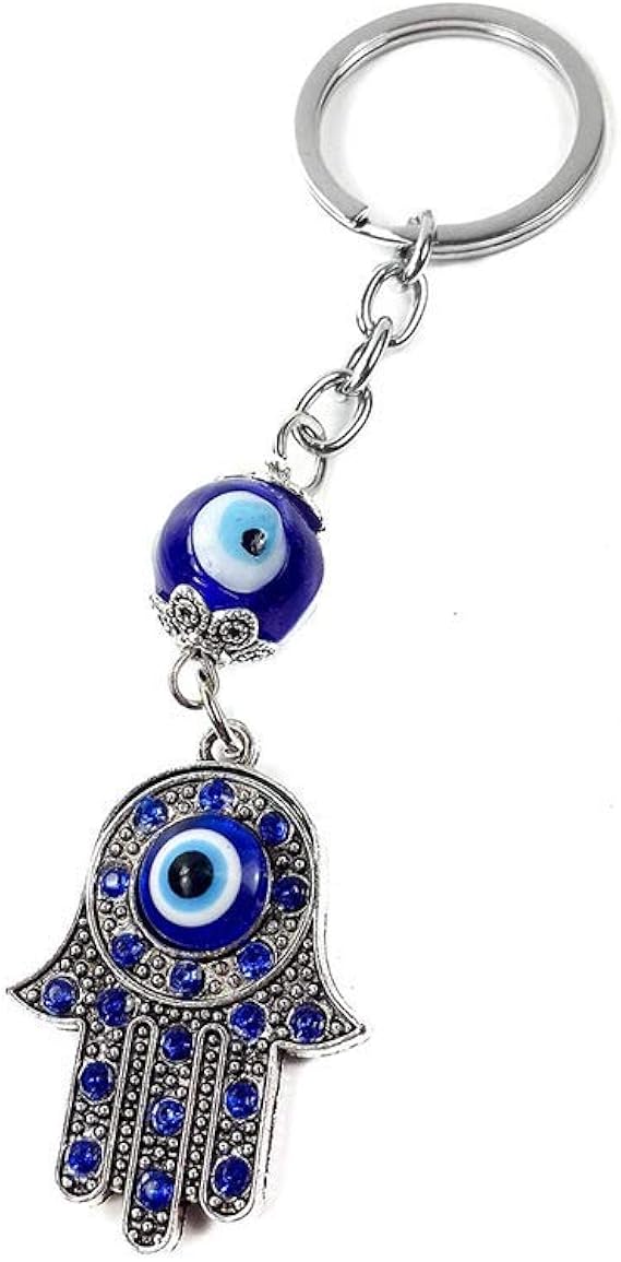 邪視から身を守る☆神の手ハムサのお守りストラップ（ゴールド）