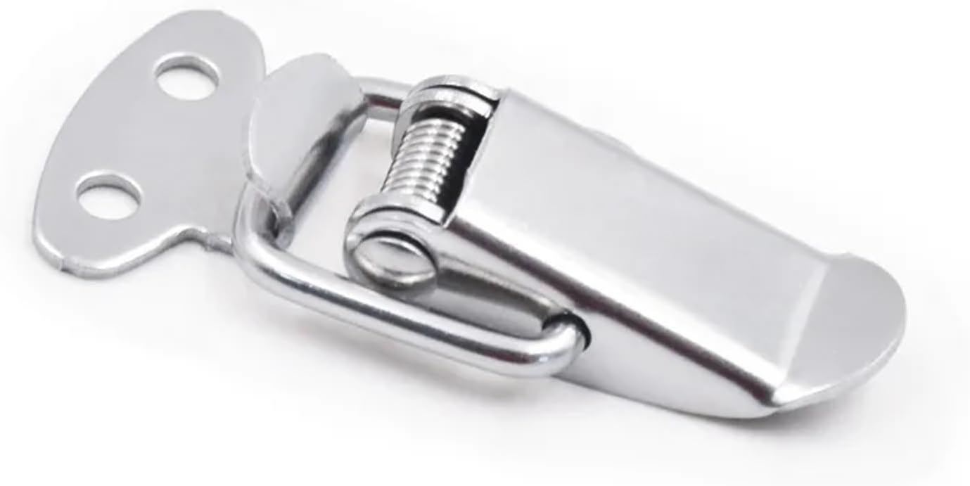 5pcs Three Kinds of Materials Duck-Mouth Buckle Mini Lock Chest Box Gift Suitcase Case Buckles Toggle Hasp Latch(5pcs-304 Steel)