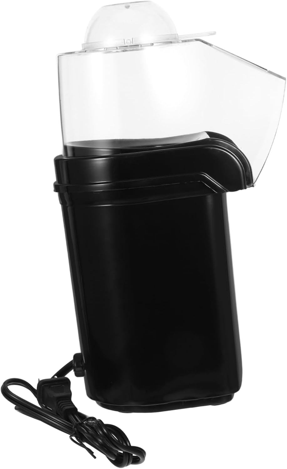 Electric Hot Air Popcorn Machine Automatic Healthy Snack Maker with Scoop for Adults Home Movie Nights Party Black