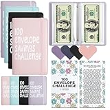 100 Days Money Saving Challenge Coin Envelope Budgetstorage Book, Mini 100 Envelopes Money Saving Challenge Book, Budget Binder for Cash Saving, Easy and Fun Way to Save $5,050(4pc)