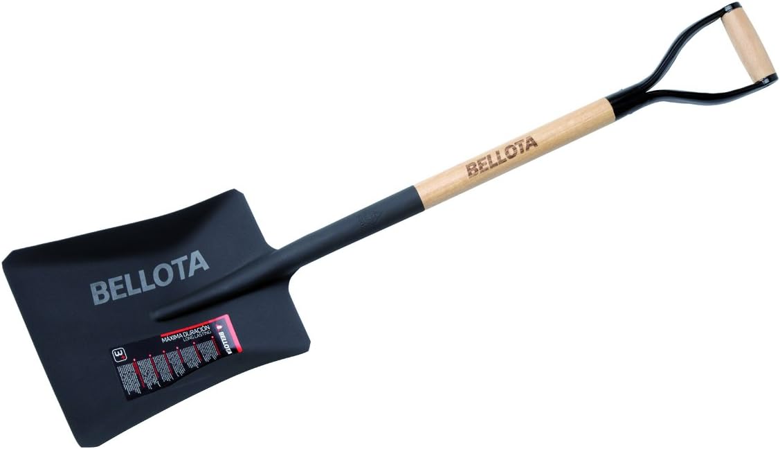 Bellota 55023A Square Shovel with Ring Handle, 335 x 265 mm