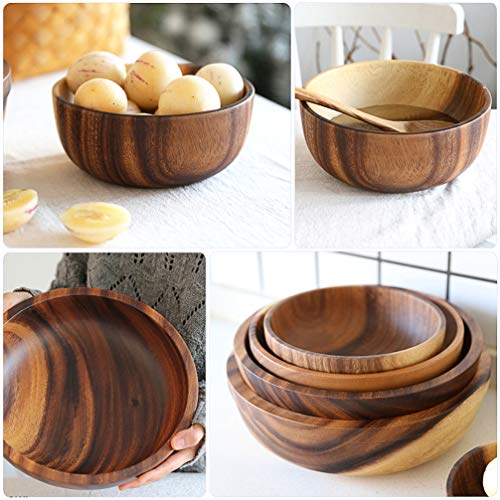 DOITOOL 1Pc Houten Kom Voor Voedsel- 14Cm/ 5. 5In Ramen Bowl Fruitschaal Voor Veganisten- Herbruikbare Multifunctionele Portie Kom Voor Fruit Tapas Pape Saladesoep - Image 8