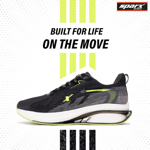 Image of SPARX Sports Running Shoes for Men - Lightweight Breathable Lace-Up Athletic Shoes with Cushioned Comfort, Shock Absorption, Durable Grip, Flexible Sole & Everyday Walking Performance