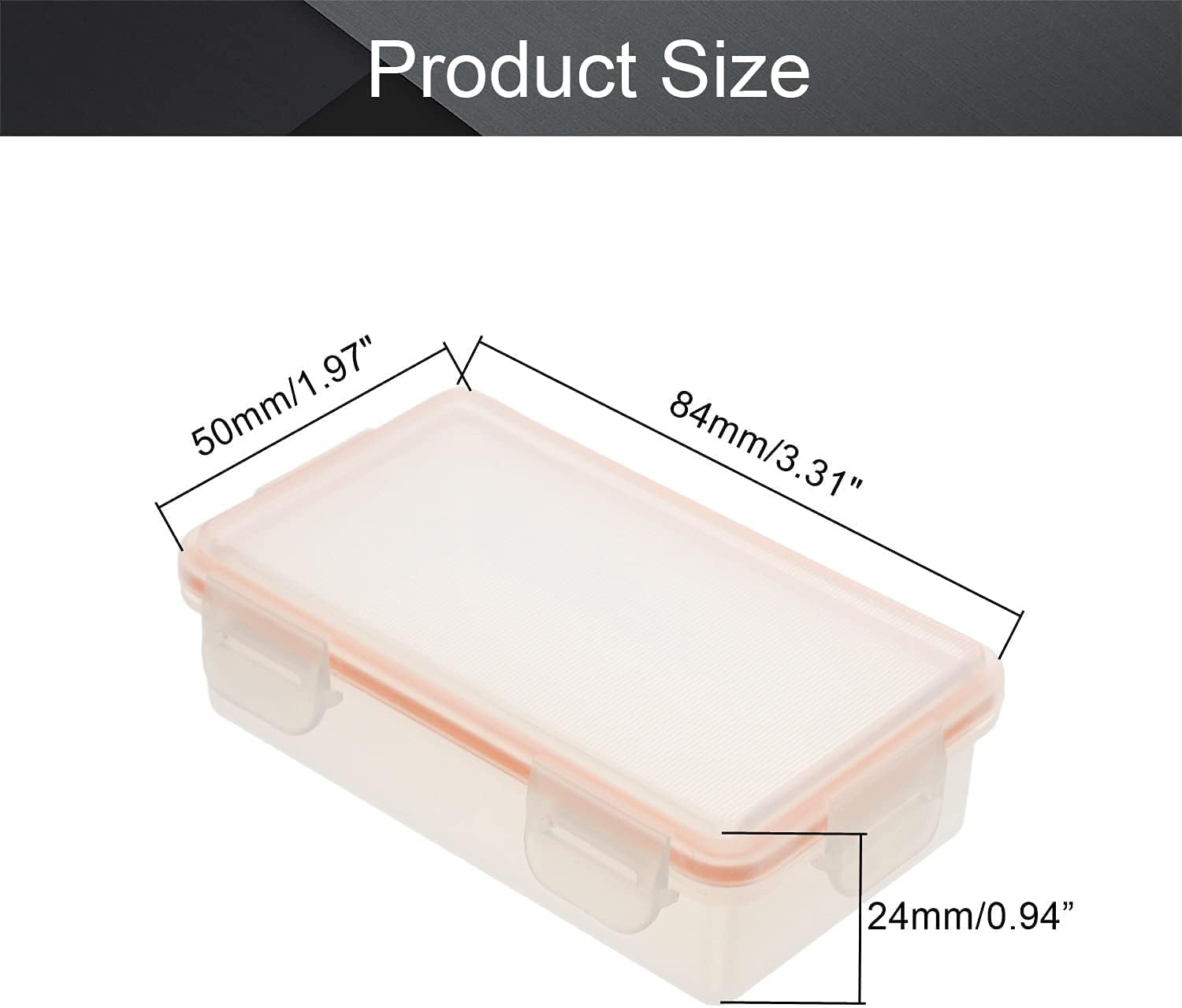 Fielect 2 x 18650 Battery Storage Case Holder Organizer Box Transparent 2Pcs