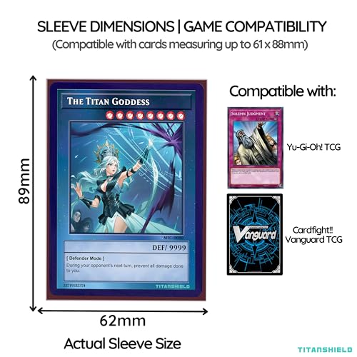 TitanShield (150 Sleeve/Bordeaux Red) Small Japanese Sized Trading Card Sleeves Deck Protector for Yu-Gi-Oh, Cardfight!! Vanguard & More