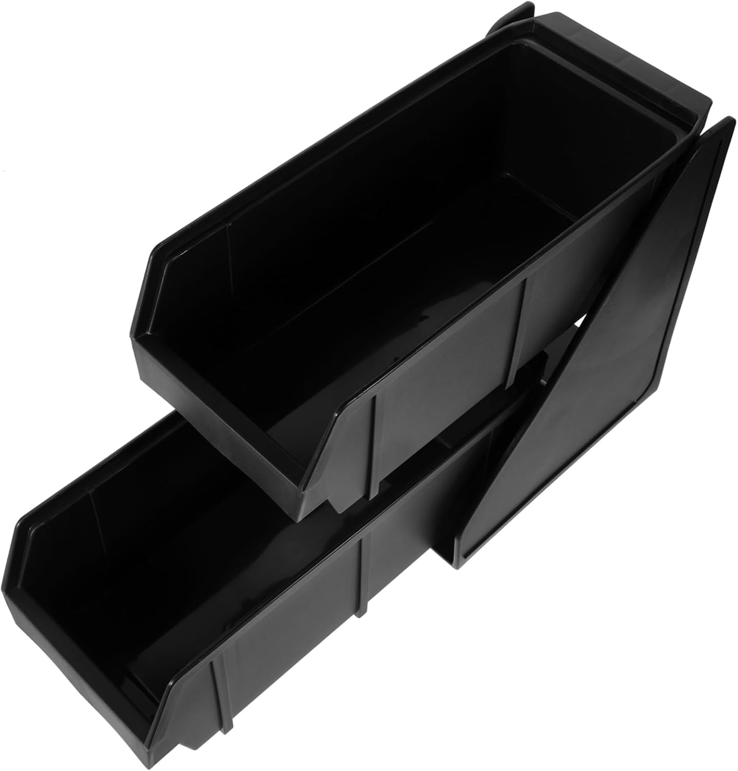 Cabilock Plastic Coffee Station Organizer Box with Two Compartments Space Saving Coffee Bar Accessories Storage for Sugar Straws Tea Bags Desktop Condiment Container for Cafes and