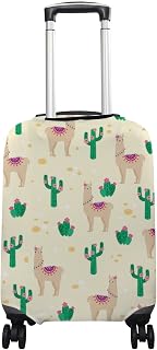 A capa de mala de bagagem serve para malas de 18 a 32 polegadas Llama e cactos protetor de viagem antiarranhões elástico P-GG, Multicor, S(Fits 18-20in suitcases)