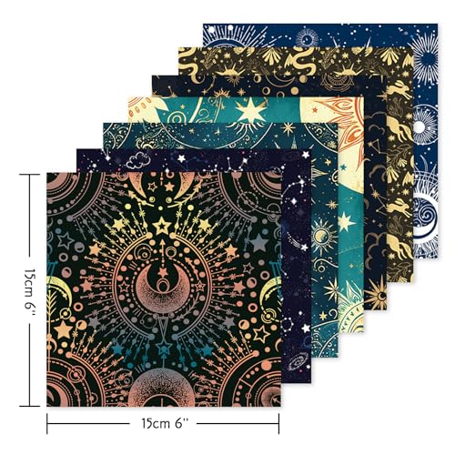 Origami 6x6 Paper Kit 150 Sheets 150 Vivid Colors Double Sided Same Printed Traditional Patterns Square for Arts Crafts Projects Japan Traditional Chiyo.Ethnic Style