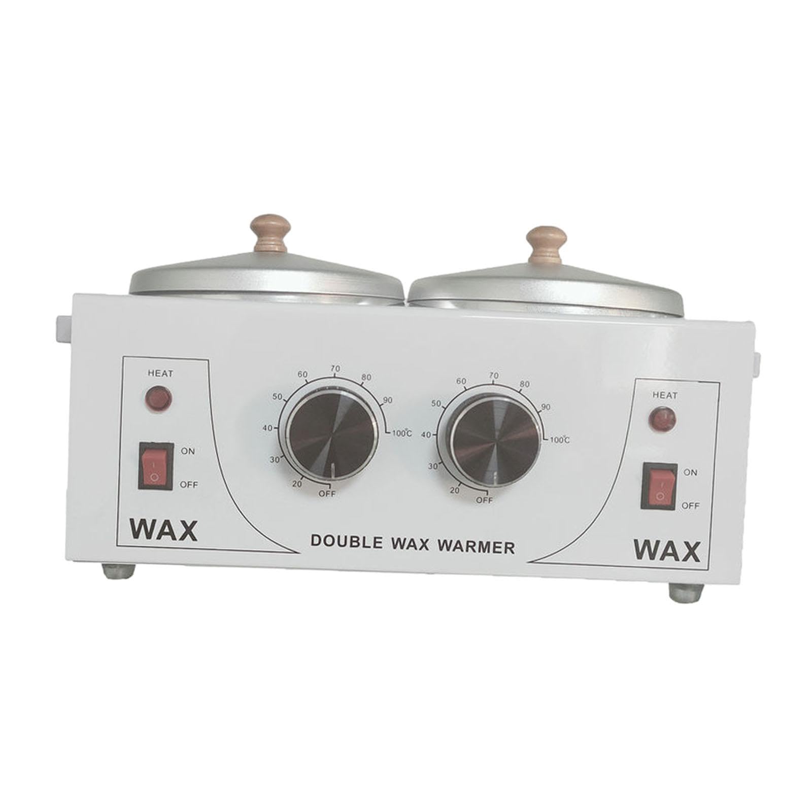Professioneller Wachstopf Doppel Wachserwärmer Kit Aluminium Außenbereich Geräuscharm Regelbare Temperatur Digital Funktion für Fußpflege Handpflege F