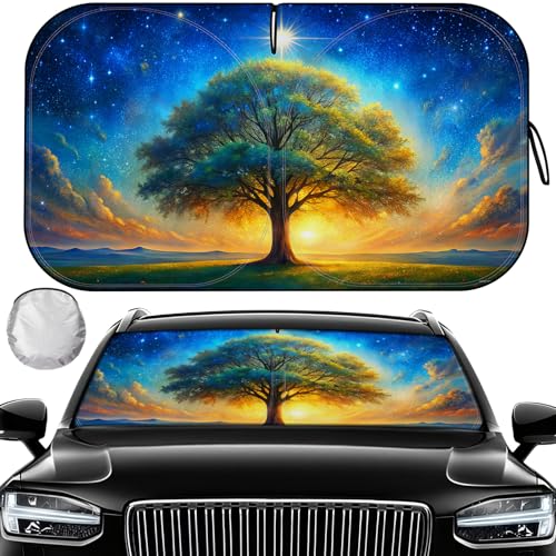 Car Windshield Sun Shade, Folding Car Shades for Front Windows UV Rays Sun Cover Shade, Keeps Your Vehicle Cool