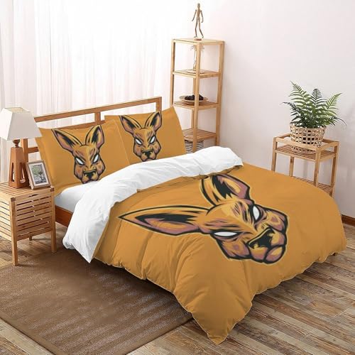 Housse de couette double Animaux Land microfibre infroissable et anti-décoloration 200x200cm