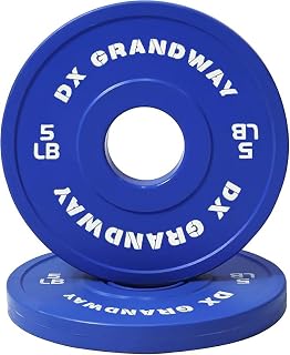 Fitness Change Weight Plates 1.25LB 2.5LB 5LB Pairs Support Plates Olympic Plates for Weight Lifting Bumper Weight Plates Steel Rubber Strength Training Weight Plates