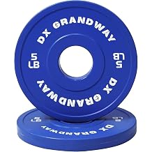 Fitness Changing Weight Plates - 0.6kg, 1.1kg, 2.3kg, Pairs of Olympic Lifting Support Plates, Strength Training Bumper Plates - Construction in