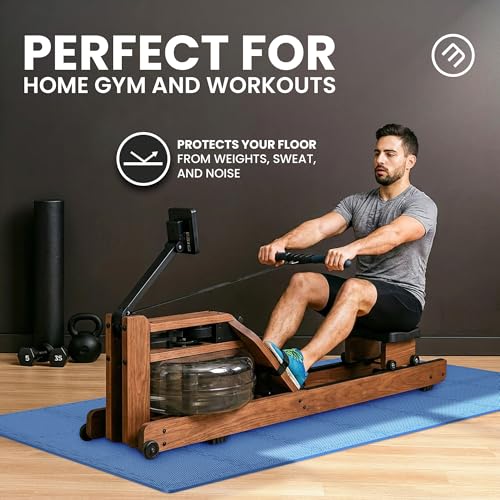 Image of bemaxx Gym Mats Set - 18 pcs EVA Interlocking Foam Floor Tiles (12.6 inchx12.6 inchx0.4 inch) 18sqft Protective Gym Flooring Sports Home Workout Exercise Mats Puzzle Garage Fitness Play-Room Pool Treadmill Bike