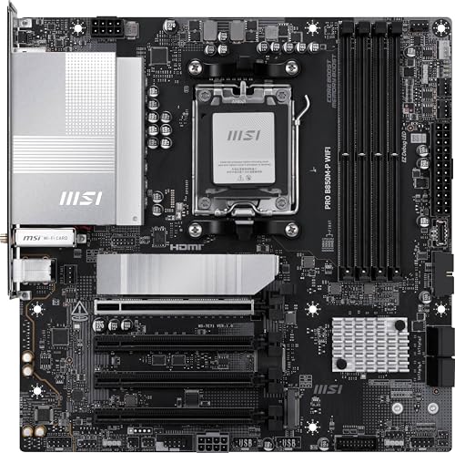 Image of MSI PRO B850M-P WIFI Motherboard,ATX-Supports AMD Ryzen 9000-7000 Processors,AM5-DDR5 Memory Boost (8200+ MT /s OC),PCIe 5.0 x16&4.0x16,M.2 Gen5,Wi-Fi 7,5G LAN+HIGH-SPEED DDR5 RAM 16GB (1x 16GB) Bundle