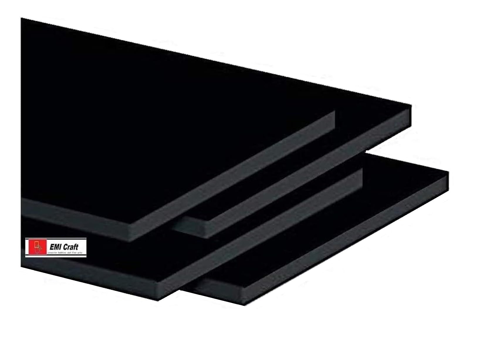 kartonów pióro czarne "Classic" 50x65 cm, grubość 5 mm, ‎4 sztuka (zestaw 1), EMI craft