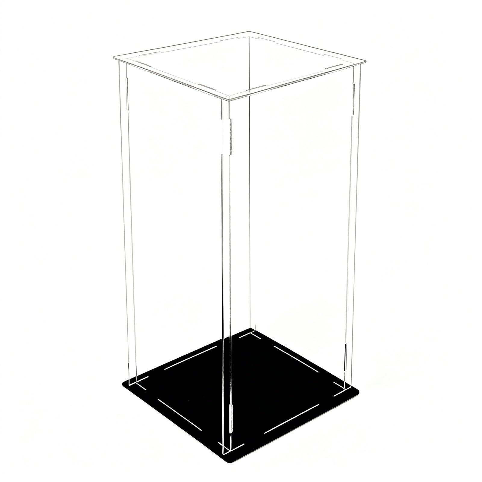 Urna Metacrilato Vitrina Alta de Acrílico Transparente a Prueba de Polvo, Expositor para Figuras de Acción de 10, 20, 25, 50, 60 y 70 cm, Organizador de Plástico(25x35xH60cm/10x14x24in)