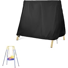 Kasla Toddler Swing Cover, Waterproof Covers for 3-in-1 Baby Swing Set for Backyard/Indoor/Outdoor Play - 48" Wx63 Dx61 H Only Cover
