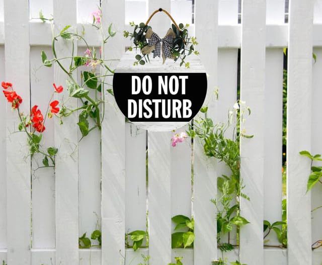 Uptell Letrero de madera rústica de 12 pulgadas con texto en inglés "Do Not Disturb", letrero elegante de no solicitar para puerta delantera, hogar, puerta de despedida