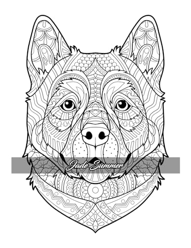 Amazing Dogs Coloring Book: Beautiful Dogs, Adorable Puppies, and Relaxing Designs for Adults and Teens - Image 11