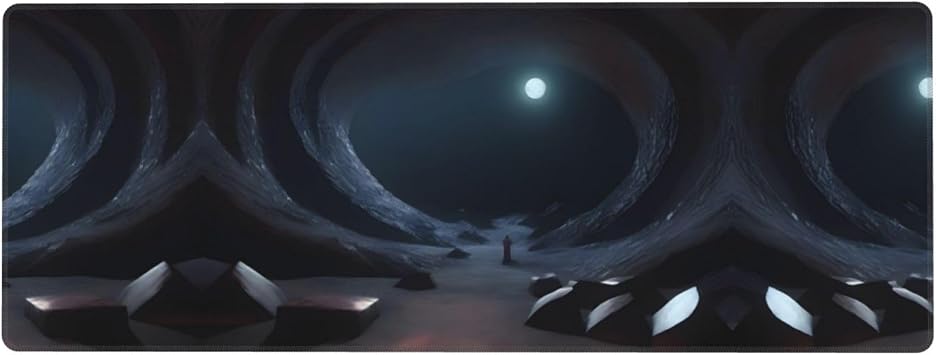 Spectral Abyss Pattern Gaming Mouse Pad, Large Extended Mouse Pad Big Computer Mousepad for Home Office Gaming Work 31.5x11.8inch