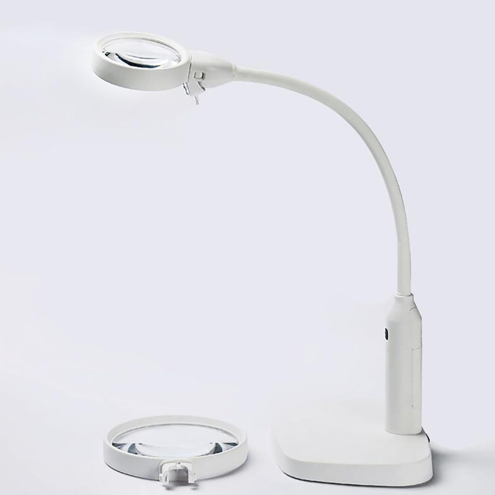 Lupa de Escritorio 2X y 5X con luz y Clip Lupa iluminada de Lectura de 6 LED de Doble propósito para Trabajos de Cerca Reparación Lectura Manualidades