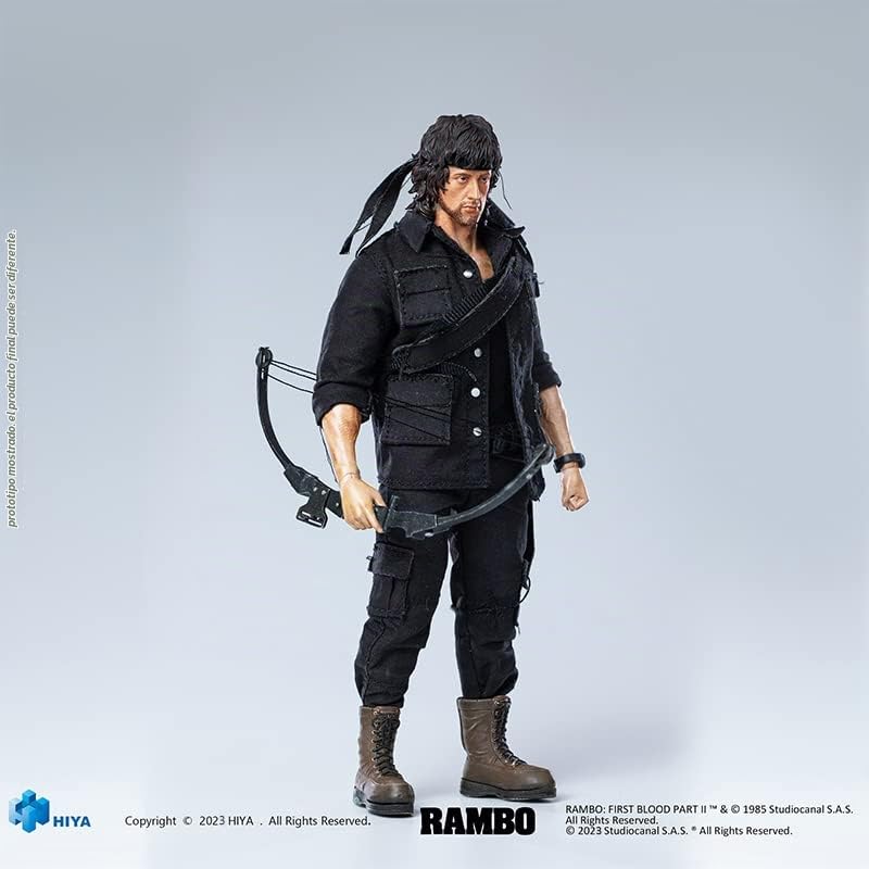 RAMBO 1/12 スケール フィギュア ハイヤトイズ Amazon.com: Rambo: First Blood Part II - Figura de acción Rambo