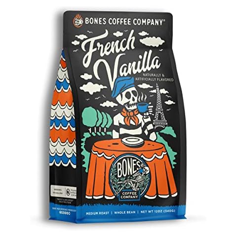 Bones Coffee French Vanilla Whole Beans Cover