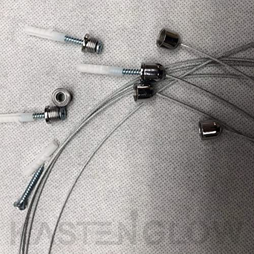 Image of KATENGLOW Lights 1M Steel Hanging Clutch Wire and Screws Suspension hanging mounting wire kit rope Lamp Adjust for Ceiling Led Lights Panel Wire Accessories, Set of 1 (4pcs.) (Pack of 1)