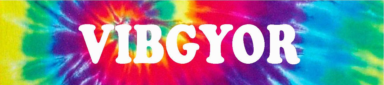 VIBGYOR Groovy Cool Tie Dye Look 8" Wide Decal Bumper Sticker for use on Any Smooth Surface