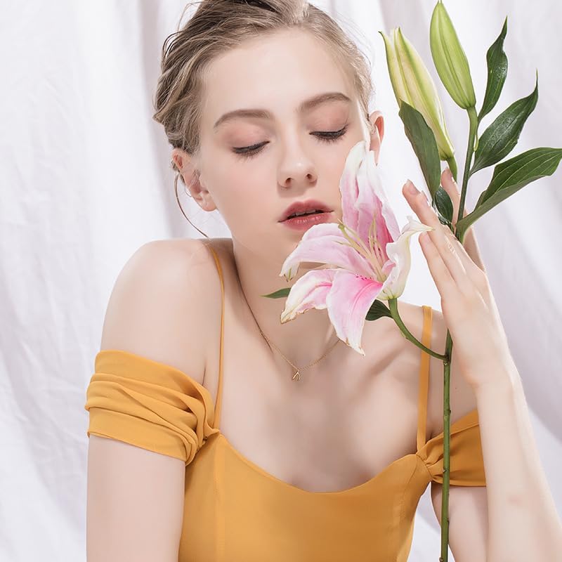 Wishbone Amulet Necklace for Women, 14k Gold Plated Luck Layered Pendant Necklace Simple Elegant Christmas Birthday Jewelry Gift - Image 4