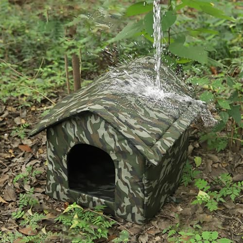 Casa para gatos resistente a la intemperie y refugio de invierno 3