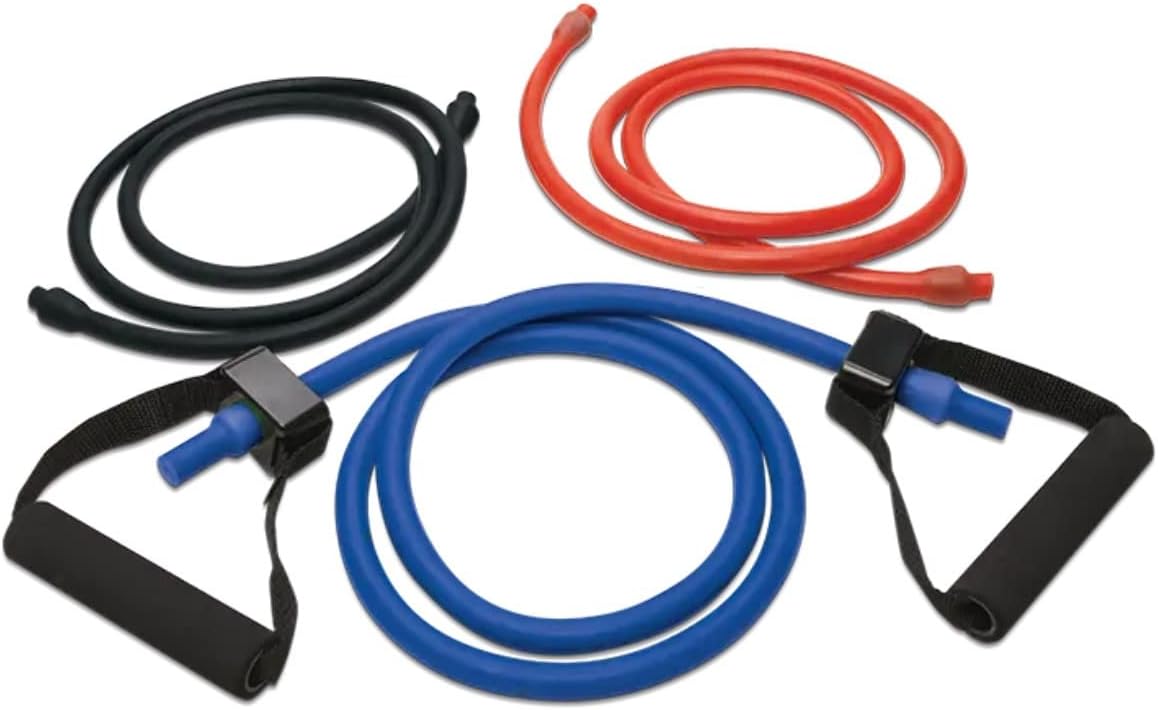 Beach Body B Line Resistance Bands Set, Premium Exercise Bands for Stretch Resistance Workouts | 6 Strength Levels, Great for Full Body Home Workouts with Comfort Grip Handles, Portable & Convenient