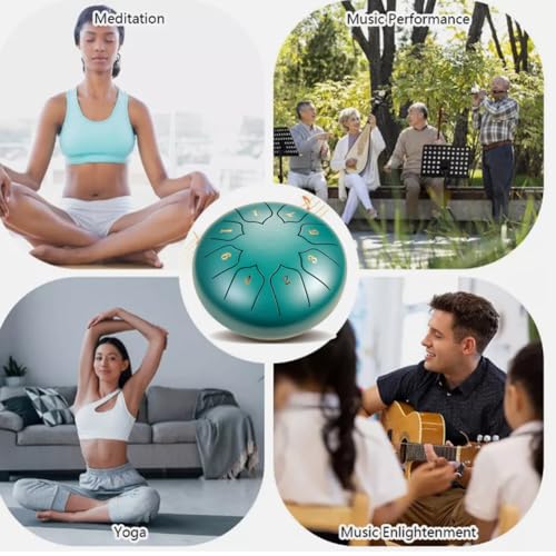 Steel Tongue Drum 6 Inch 8 Notas para Exterior miniatura 6
