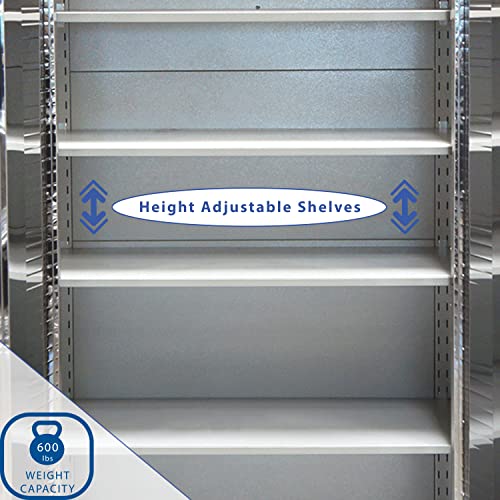 Seville Classics Full Door Rolling Storage Cabinet, 36" W X 18" D X 72" H, Granite #TOP5