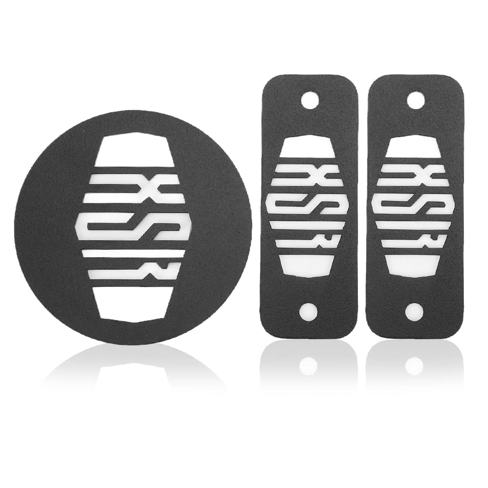 Akozon Coperchio Frizione Superiore, 3 Pezzi Coperchio Frizione Moto Superiore In Acciaio Inox Verniciato A Polvere Di Ricambio per XSR900 XSR 900 2016-2021(Nero)