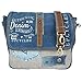 Sunsa Damen Umhängetasche. Messenger Tasche aus Canvas, Recycelte Jeans & Leder. Große Vintage Crossbody bag. Nachhaltig Upcycling Jeanshose Handtasche als Geschenkideen für Frauen
