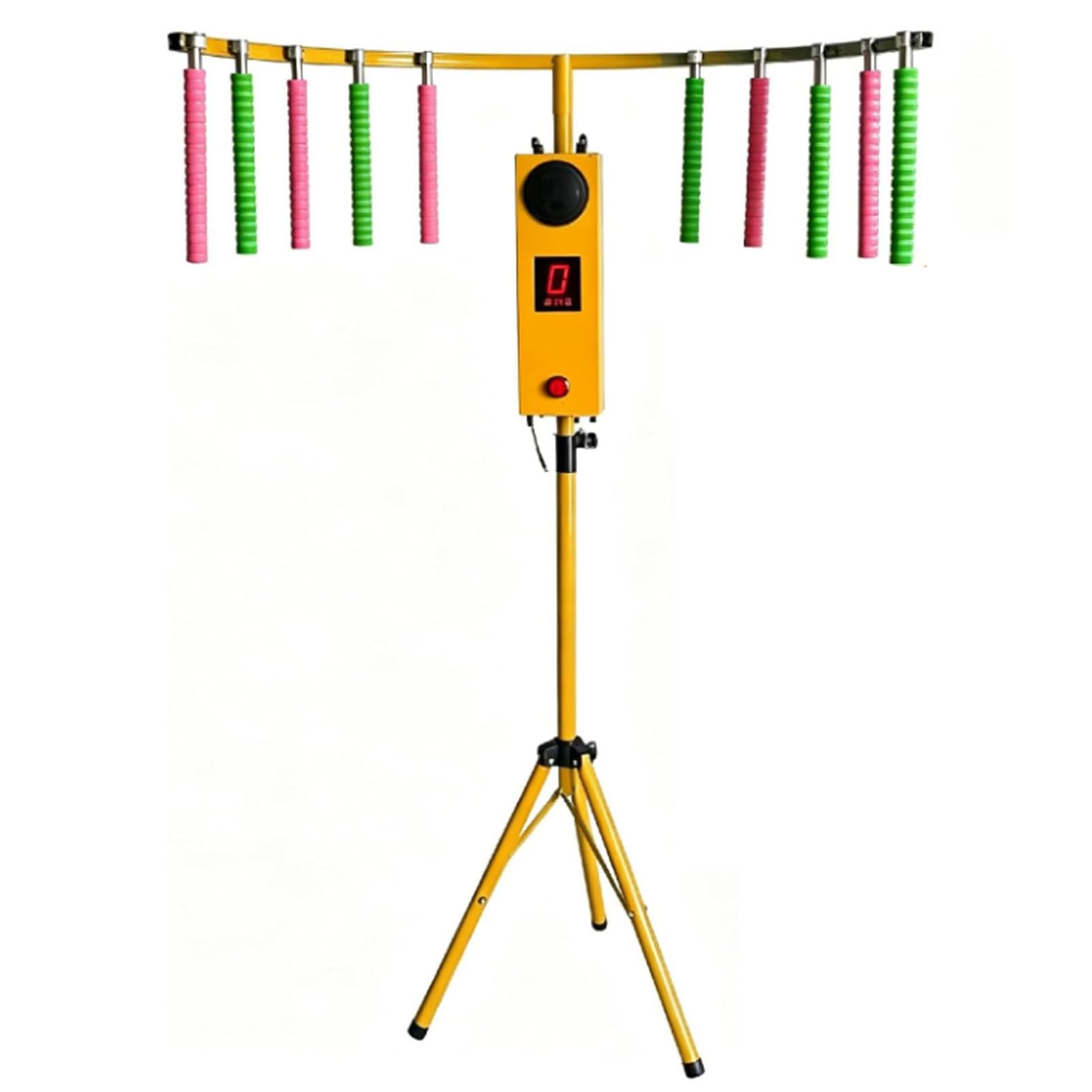 Oiyekntd Reflex Stick Challenge Game, Adjustable Speed Hand-Eye Coordination Trainer Arcade Machine for Parties, Family Nights & Commercial Use, LED Light & Music Reaction Yellow