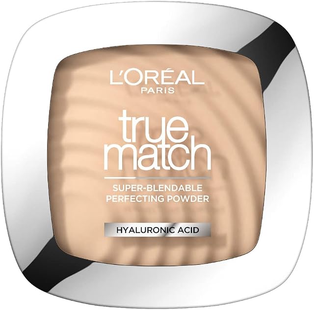 L'Oréal Paris Powder Foundation, Light Texture for a Flawless Finish, True Match Pressed Powder Foundation, 1C Rose Ivory
