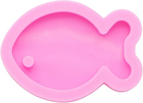 Miniatura 6 de Brillantes y brillantes lindos llaveros con forma de pez, molde de silicona para fundición de resina, fabricación de joyas de bricolaje, resina