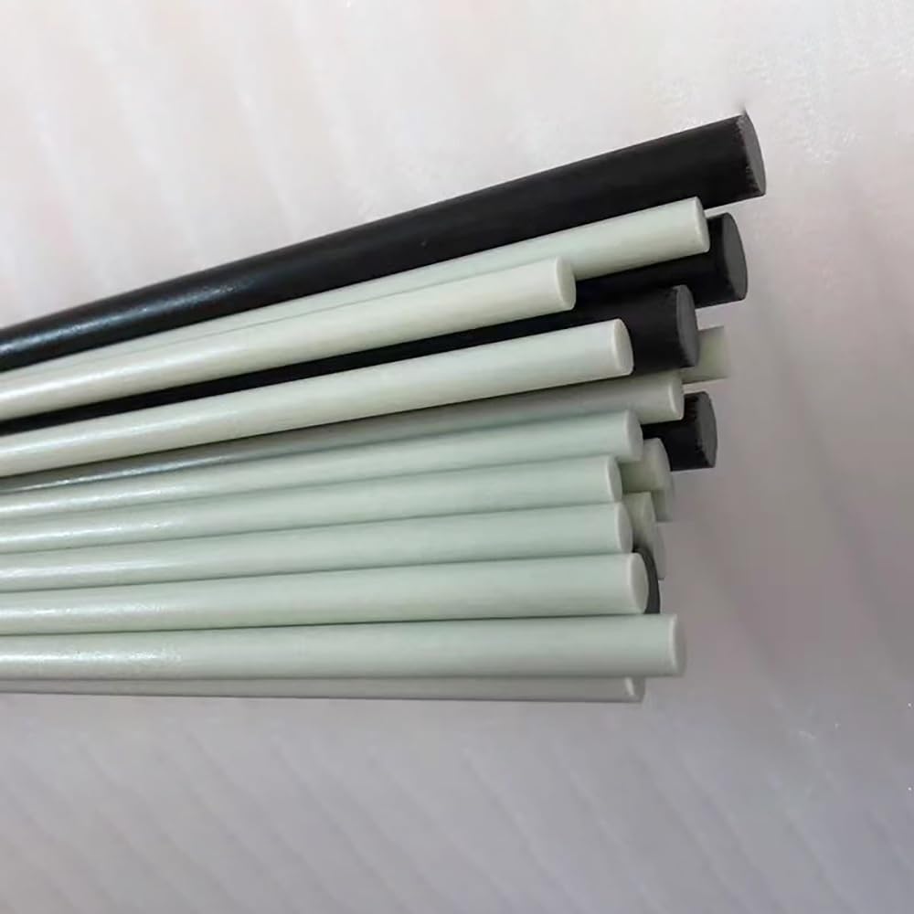 Patyki Z Włókna Szklanego O Długości 500 Mm 10 Szt. Pręt Z Litego Włókna Szklanego Izolacja 0,8–10 Mm Ekologiczny Dla Modeli Latawców Rzemiosło Namiot Ogrodowy(Black,10x500mm)