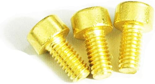 [Creatifinity Parts] ブラス製 ロックナット用スクリュー 4mm フロイドローズ等のFRT用アップグレードパーツ (3本)