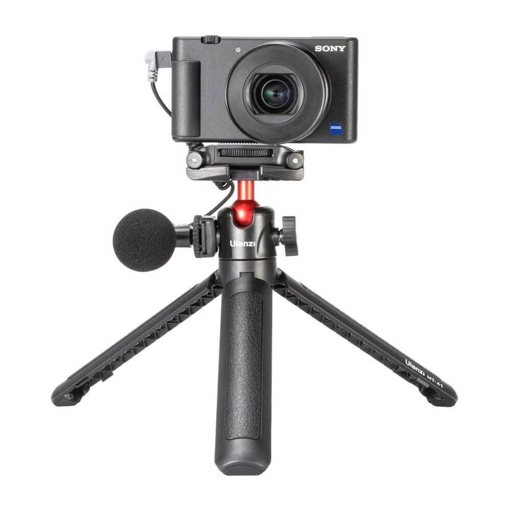 Ulanzi MT-16 Mini trépied de vlogging pour appareil photo avec rotule 360 °, Vis 1/4, Cold Shoe Mount, extensible de 22 cm à 44 cm