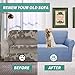 YEMYHOM Couch Cover Latest Jacquard Design High Stretch Sofa Covers for 2 Cushion Couch, Pet Dog Cat Proof Loveseat Slipcover Non Slip Magic Elastic Furniture Protector (Medium, Light Blue)