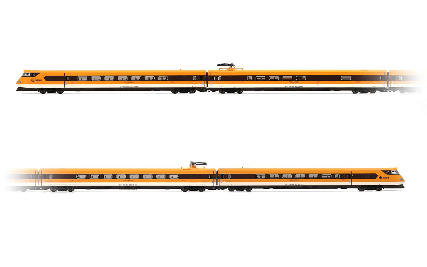 Electrotren HE2016 RENFE, basculante de Alta Velocidad EMU Clase 443, con Techo Amarillo y Logo Antiguo, EP. IVA Loco, Eléctrica