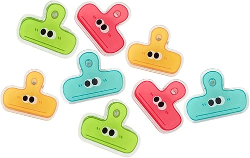 NOLITOY Clip de ojo pequeño lindo carpeta bolsa de alimentos clips bolsa de café clips pequeños clips clips de papel clip plástico chica corazón
