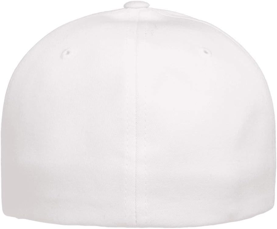 Flexfit/Yupoong Cotton Twill Fitted Cap (XX-Large, White)